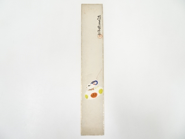 JAPANESE ART / TANZAKU / HAND PAINTED SHEEP / ARTISTS WORK